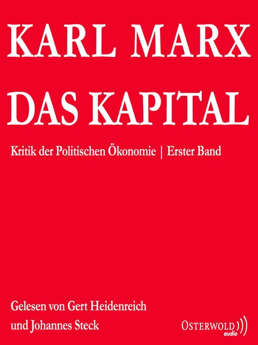 Title details for Das Kapital by Karl Marx - Available